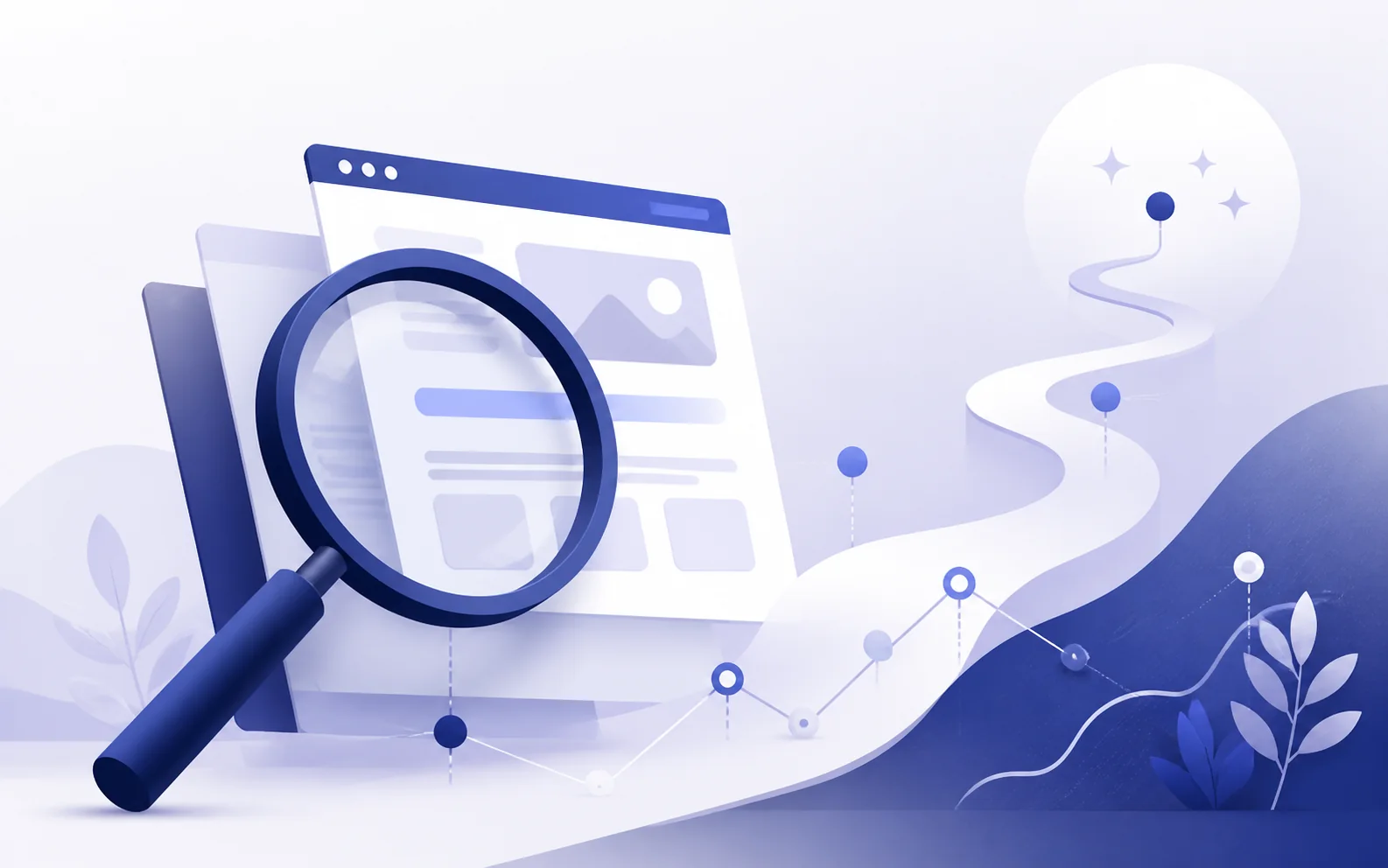 تكوين تجريدي للبحث وظهور صفحات الموقع / Abstract search and website visibility composition