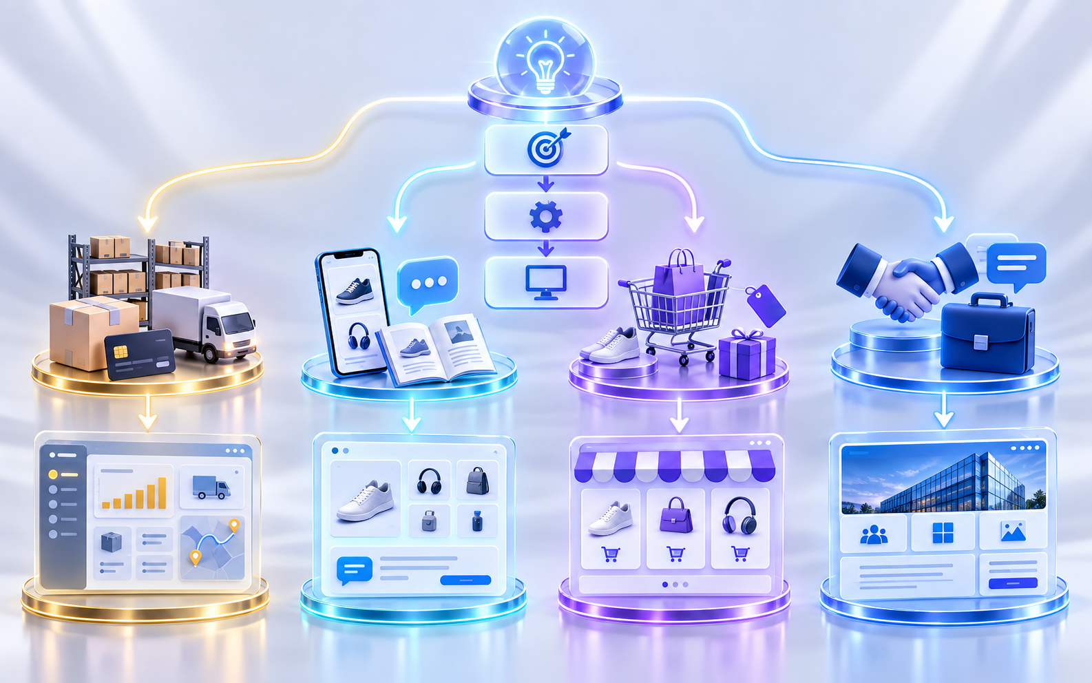 Comparison of a corporate website and an online store based on business goals and sales operations