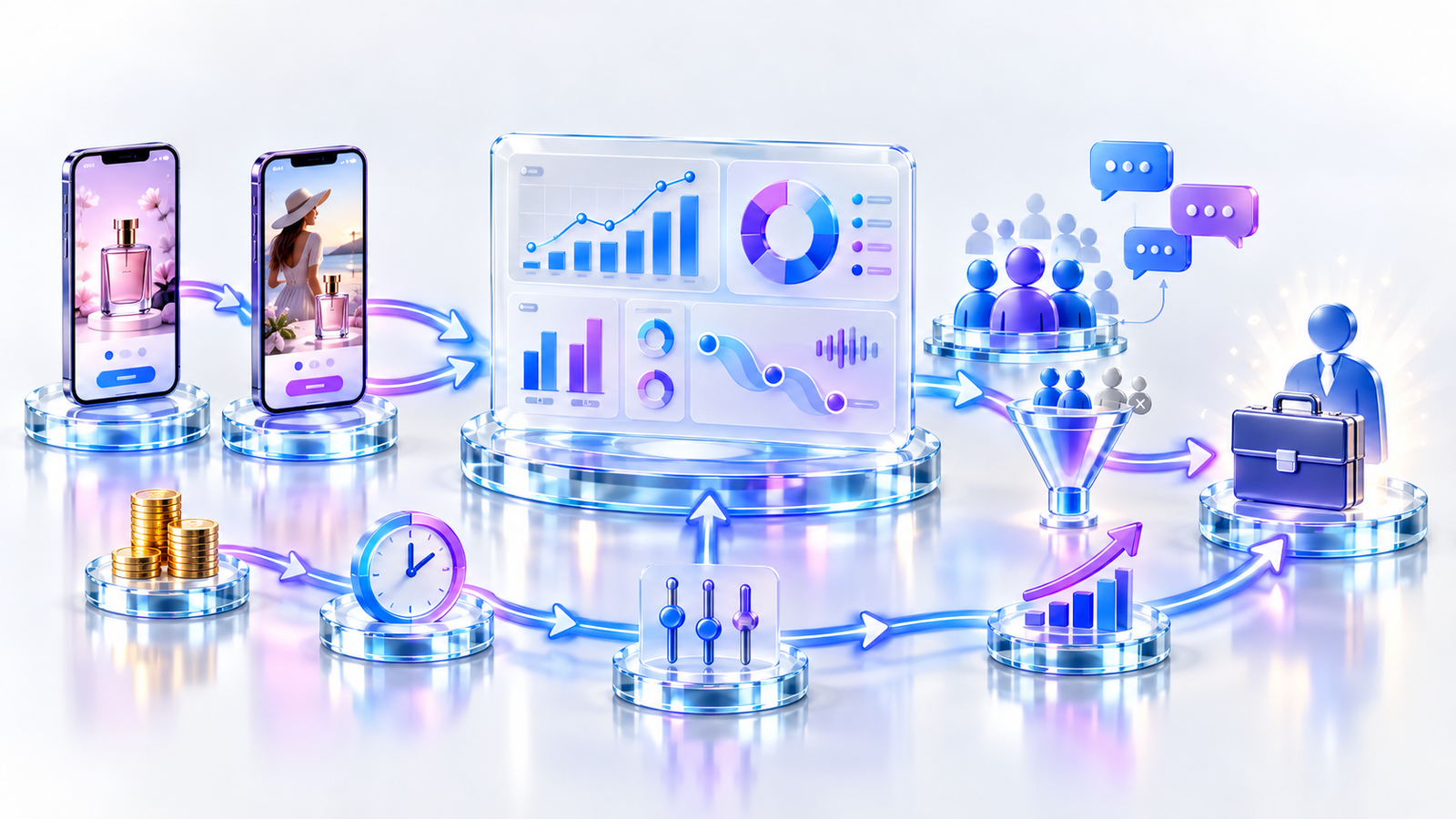 Testing social media ads and measuring qualified messages and conversions