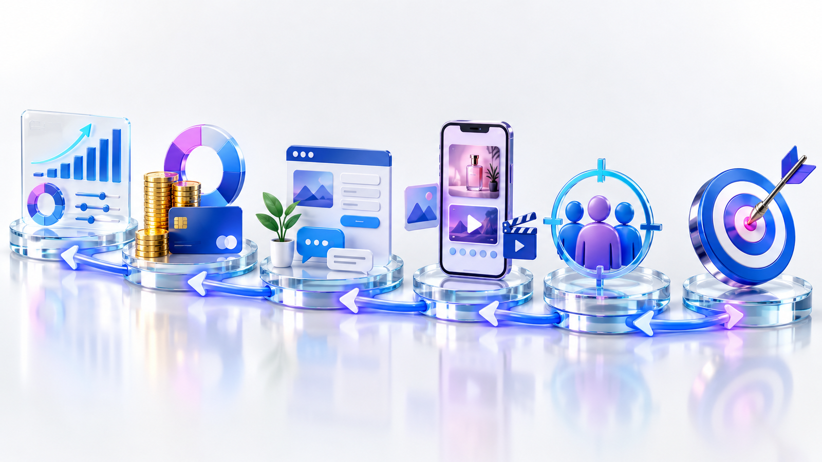 Campaign planning stages from objectives and audience to creative and measurement